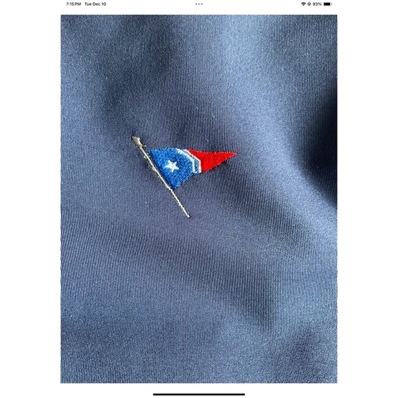 Fairway Green Tech F&G Pullover Mens M Navy Blue 1/4 Zip Golf Logo Long Sleeve - Picture 3 of 7